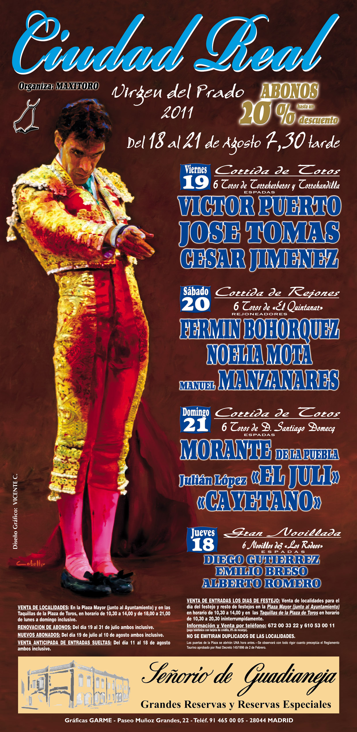 Cartel toros Ciudad Real 2011
